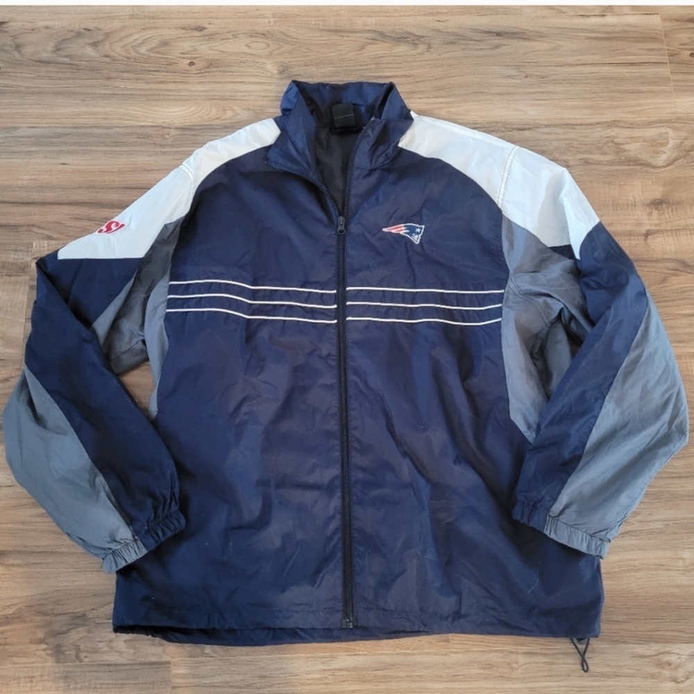 Vintage NFL Patriots SI Windbreaker Mens Size XL